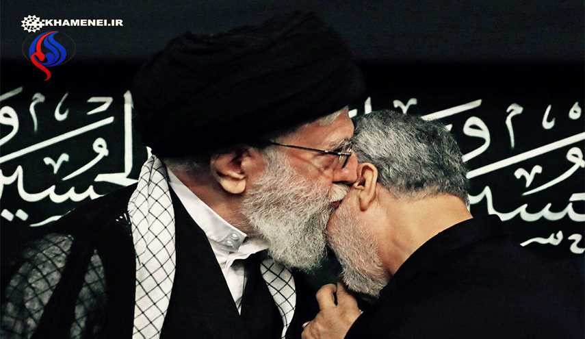 بالصور.. لقاء معبر لقائد الثورة مستقبلا اللواء سليماني بمراسم عزاء ليلة التاسع من محرم