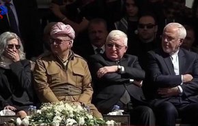 بالصور.. الوزير ظریف يشارك في مراسم تشییع ودفن الطالباني