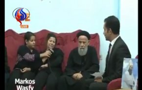 بالفيديو... زوجة كاهن مقتول تصرخ بأعلى صوتها 