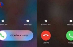 لماذا يظهر أحد هذين الخيارين عند الاجابة على اتصال على iphone؟