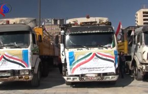 شاهد.. منظمة جهاد البناء الايرانية تعمل علی إعادة اعمار حلب