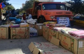  700 طن مساعدات عينية قدمها اهالي كرمنشاه الى منكوبي الزلزال