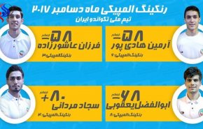 4 ايرانيين ضمن افضل لاعبي التايكواندو بالعالم
