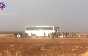 مشاهد خاصة لخروج الباصات من بيت جن في ريف دمشق الغربي