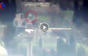 شاهد؛ لحظة تدمير الجيش السوري مربض هاون للمسلحين بمحيط دمشق