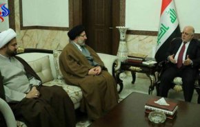 العبادي يستقبل وفد زعيم التيار الصدري مقتدى الصدر
