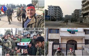 شاهد.. عناصر للجیش الحر ینشرون صورا لهم من مدخل عفرین