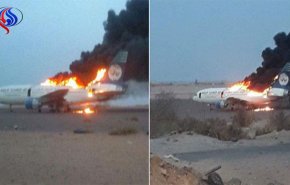 ليبيا..احتراق طائرة في قصف على مطار سبها الدولى