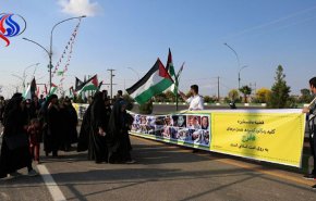 بالصور؛ معرض فلسطيني في اطول مسيرة مليونية في إيران