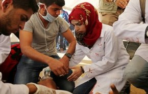 شاهد بالفيديو..تشييع مهيب للشهيدة المسعفة رازان النجار في غزة