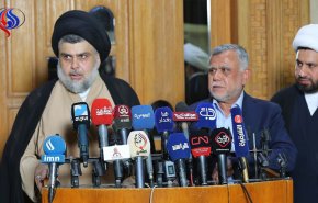 شاهد.. السيد مقتدی يعلن عن التحالف مع هادي العامري