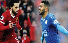اللاعب الجزائري رياض محرز ينتصر على  محمد صلاح