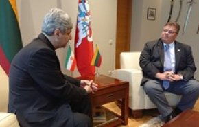 خداحافظی مهمان پرست با وزیر خارجه لیتوانی