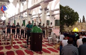 بالصور؛فلسطينيون يصرون على البقاء داخل المسجد الأقصى