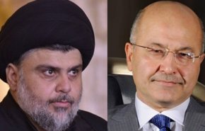 برهم صالح يبحث مع السيد مقتدى الصدر انتخاب رئيس الجمهورية