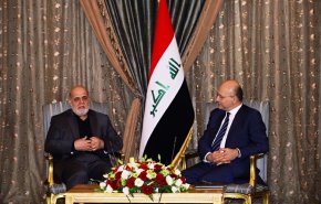 برهم صالح: نؤكد على تعزيز العلاقات مع ايران
