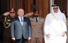الرئيس العراقي وأمير قطر يبحثان تطوير العلاقات الثنائية