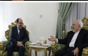 ظريف يستقبل نوري المالكي في السفارة الايرانية ببغداد