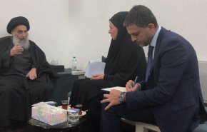 بالفيديو.. ماذا قالت الممثلة الاممية بعد لقائها السيد السيستاني
