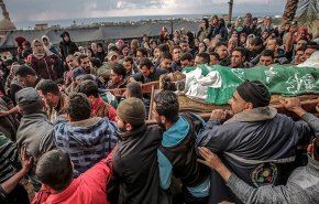 تشييع جثمان شهيد فلسطيني في بيت حانون 