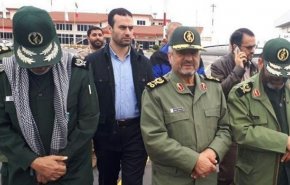 قائد حرس الثورة يتفقد المناطق المنكوبة بالسيول شمال ايران
