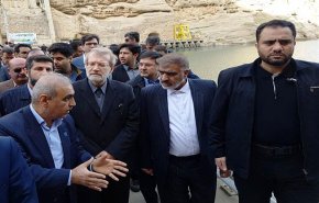 لاريجاني يصل خوزستان في جولة تفقدية لمناطق السيول