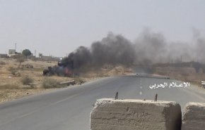 تدمير طقم لمرتزقة الجيش السعودي ومصرع طاقمه في حيران