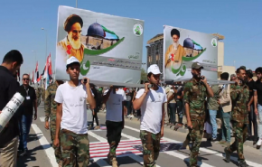 شاهد: اهالي مدينة البصرة تشكر دعم ايران للقضية المركزية 