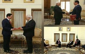 السفير الصيني الجديد يقدم اوراق اعتماده الى ظريف