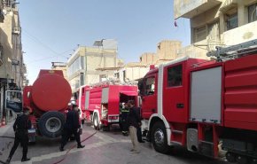اندلاع حريق داخل السوق العسكري في النجف