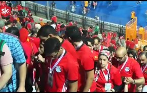 شاهد ماذا فعلت الجماهير المصرية بعد الخسارة أمام جنوب إفريقيا 
