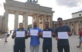 وقفة تضامنية مع معتقلي البحرين المضربين عن الطعام في برلين