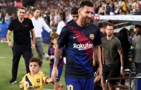 بالفيديو: فرحة مسي واطفاله بهدف برشلونة في مرمى بيتس