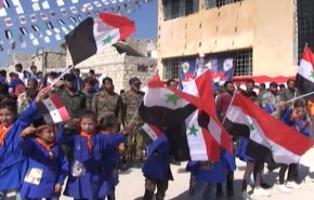 شاهد.. افتتاح مدارس في حلب تم ترميمها بجهود ايرانية 