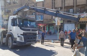 امانة بغداد تباشر بصيانة الأضرار الناتجة عن التظاهرات