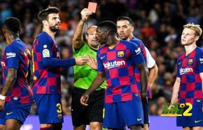  نجم برشلونة تطاول على الحكم..ماهي عقوبته؟