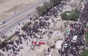 شاهد بالفيديو.. الأمن العراقي يتولى تأمين زوار الاربعين