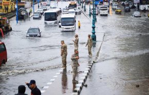 هطول أمطار غزيرة على محافظة الإسكندرية شمالي مصر