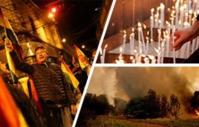 محتجون يحرقون منزل شقيقة رئيس بوليفيا
