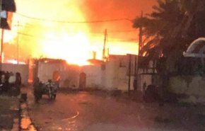 إخماد حريق القنصلية الإيرانية في النجف الاشرف