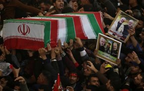 ‫ شاهد: مراسم استقبال جثامين الشهداء القادة في اهواز