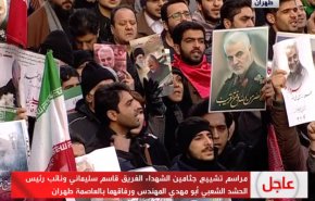 حشود مليونية تشارك في تشييع الشهيدين سليماني والمهندس + صور