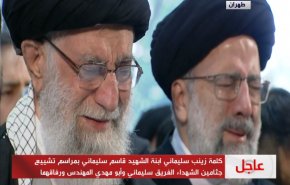 شاهد..دموع قائد الثورة علی الشهيدين سليماني والمهندس