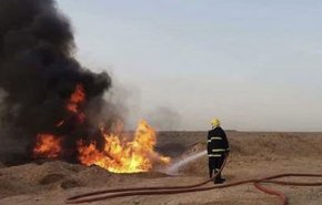 نفط ذي قار: الحريق يبعد عن الأنبوب النفطي 15 مترا