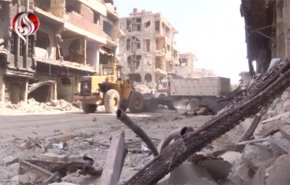 تحضيرات لعودة اللاجئين الى بيوتهم في حجر الأسود بدمشق+فيديو