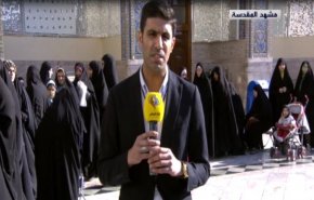 اصطفاف طويل للناخبين للإدلاء بأصواتهم في مقام الامام الرضا (ع)