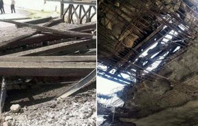 الجماعات الارهابية تدمر جسر محمبل لوقف حركة طريق ام 4
