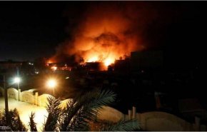 شاهد الصور الاولى لاستهداف محيط السفارة الاميركية