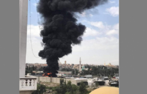 بالفيديو.. حريق هائل في وسط دمشق