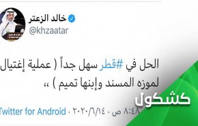 كاتب سعودي يحرّض علناً على قتل أمير قطر